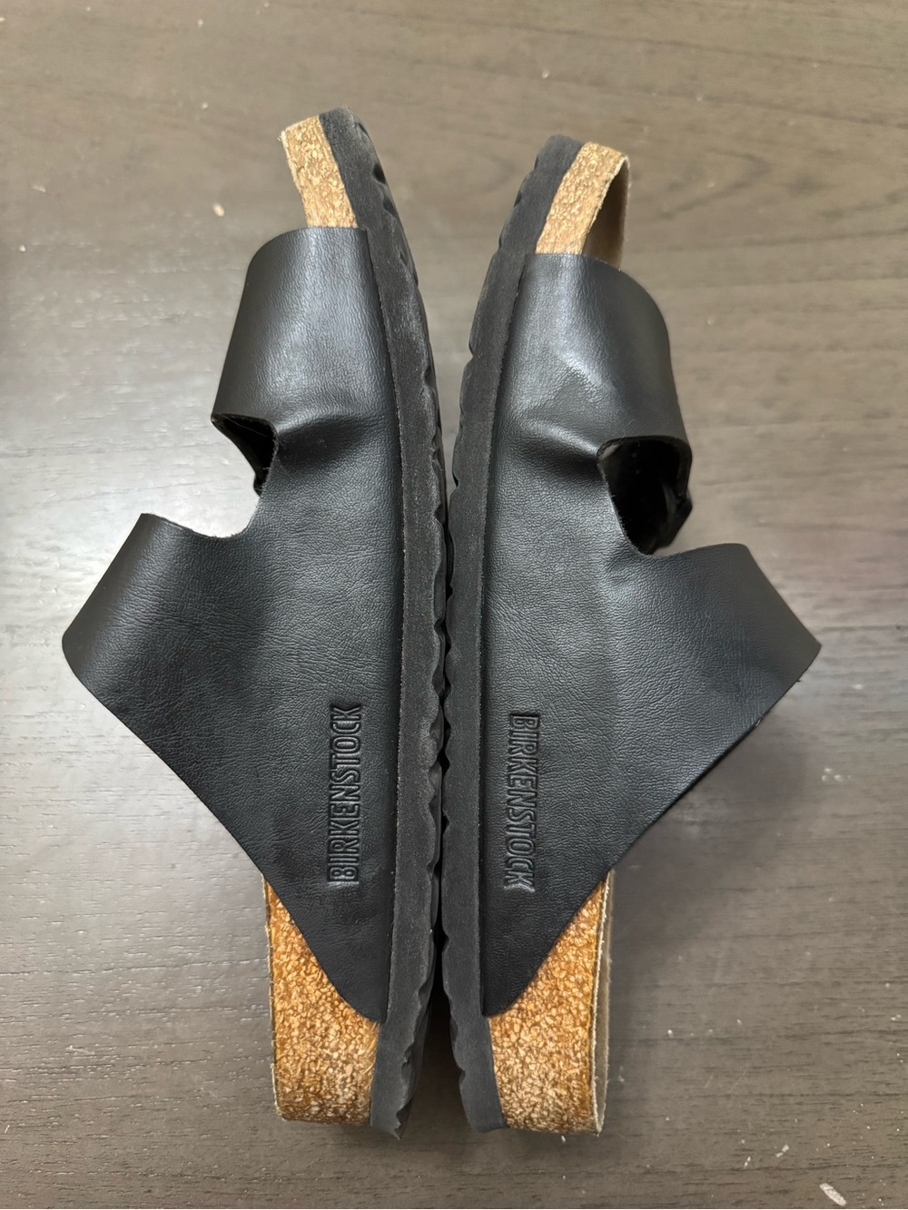 Birkenstock Black Double-Buckle Cork Footbed Sandals size  w8 - Picture 12 of 15
